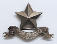 The Cameronians Pipers Cap Badge